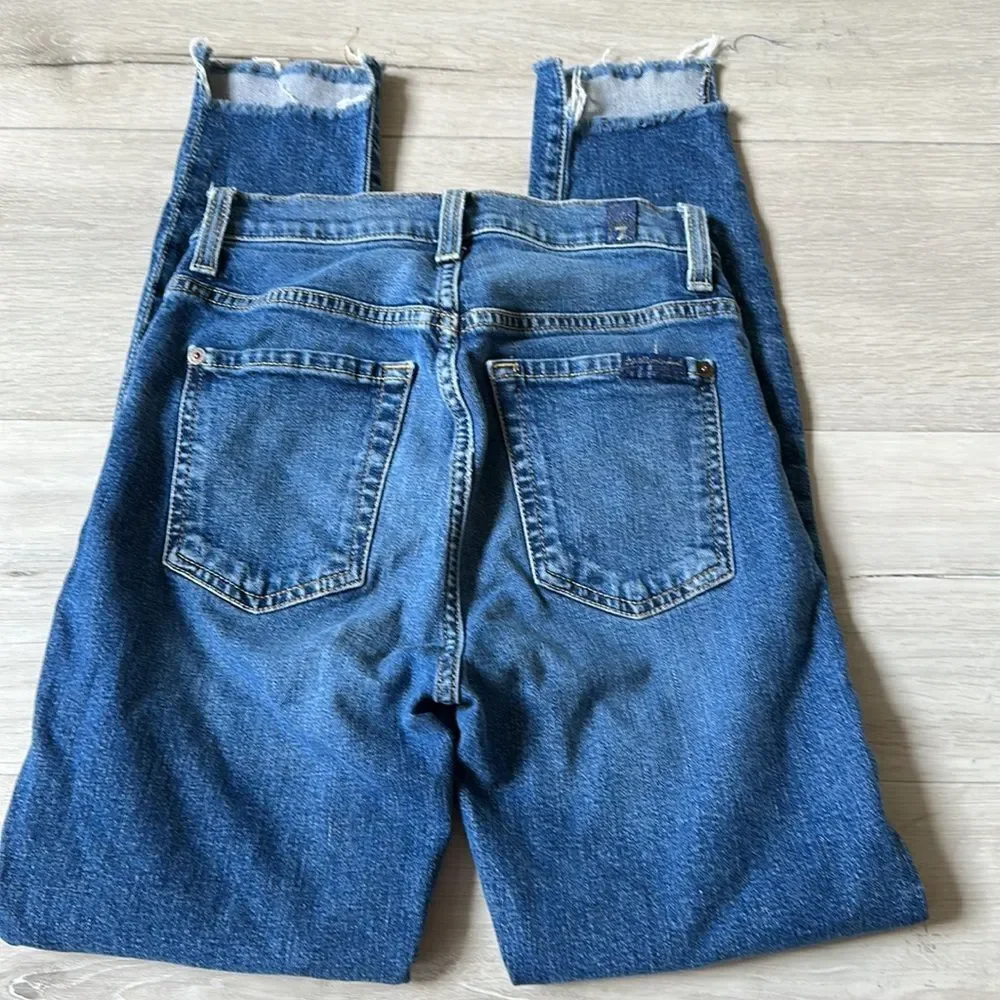 7 For All Mankind Ankle‎ Given Ever Skinny Jeans Blue Size 23